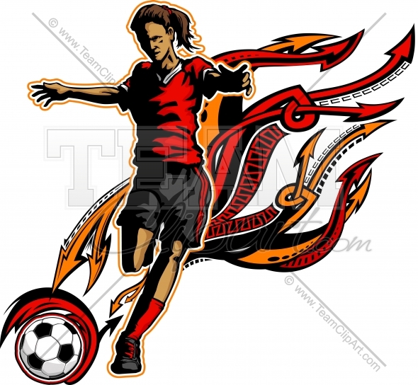 590x544 Soccer Girl Clipart Clipart Image Easy To Edit Vector Format