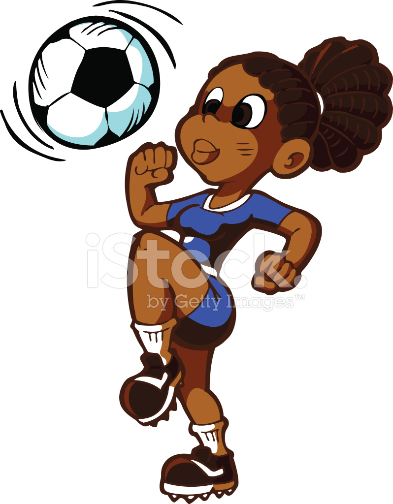 798x1024 Soccer Girl Stock Vector
