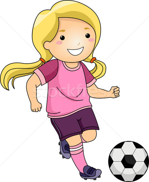 494x600 Soccer Girl Vector Illustration Lenm