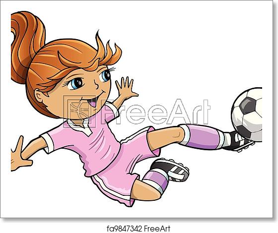 560x470 Free Art Print Of Sports Summer Soccer Girl Vector Sports Summer