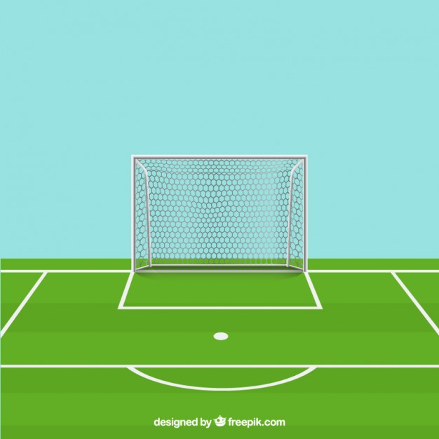 626x626 Soccer Ball, Field And Goal Vector Free Download