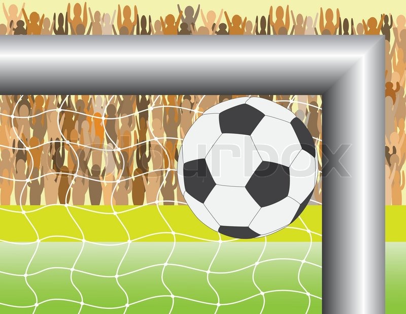 800x618 Goal A Ball Targeting In Football Stock Vector Colourbox