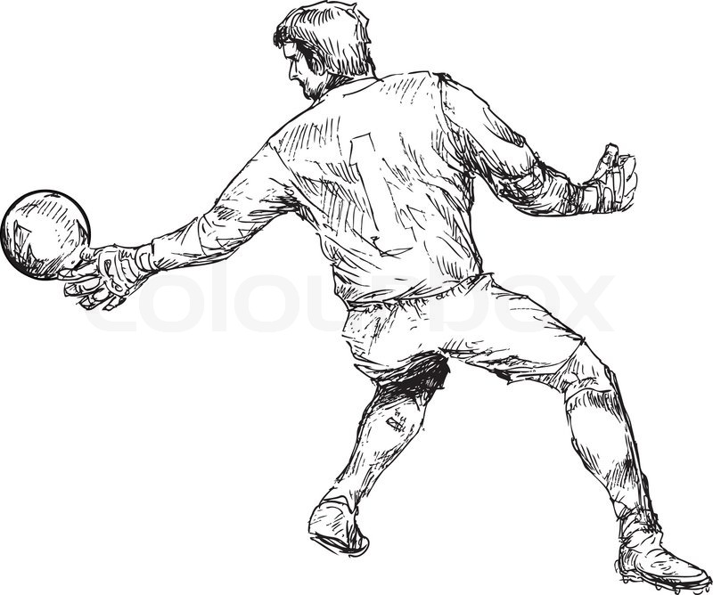 Hand Drawn Soccer Player Stock Vector Colourbox 800x668 Hand Drawn Soccer Player Stock Vector Colourbox