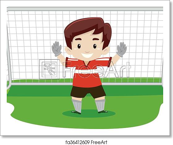 Free Art Print Of Boy Playing Soccer As Goalkeeper Vector 560x470 Free Art Print Of Boy Playing Soccer As Goalkeeper Vector