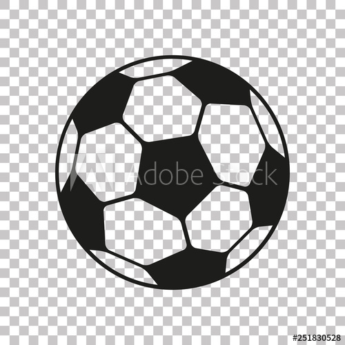 Football Icon In Flat Style Vector Soccer Ball On Transparent 500x500 Football Icon In Flat Style Vector Soccer Ball On Transparent