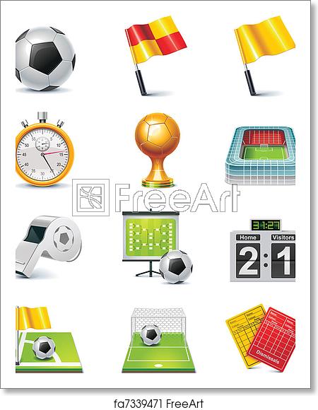 Free Art Print Of Vector Soccer Icon Set Set Of The Detailed 450x580 Free Art Print Of Vector Soccer Icon Set Set Of The Detailed