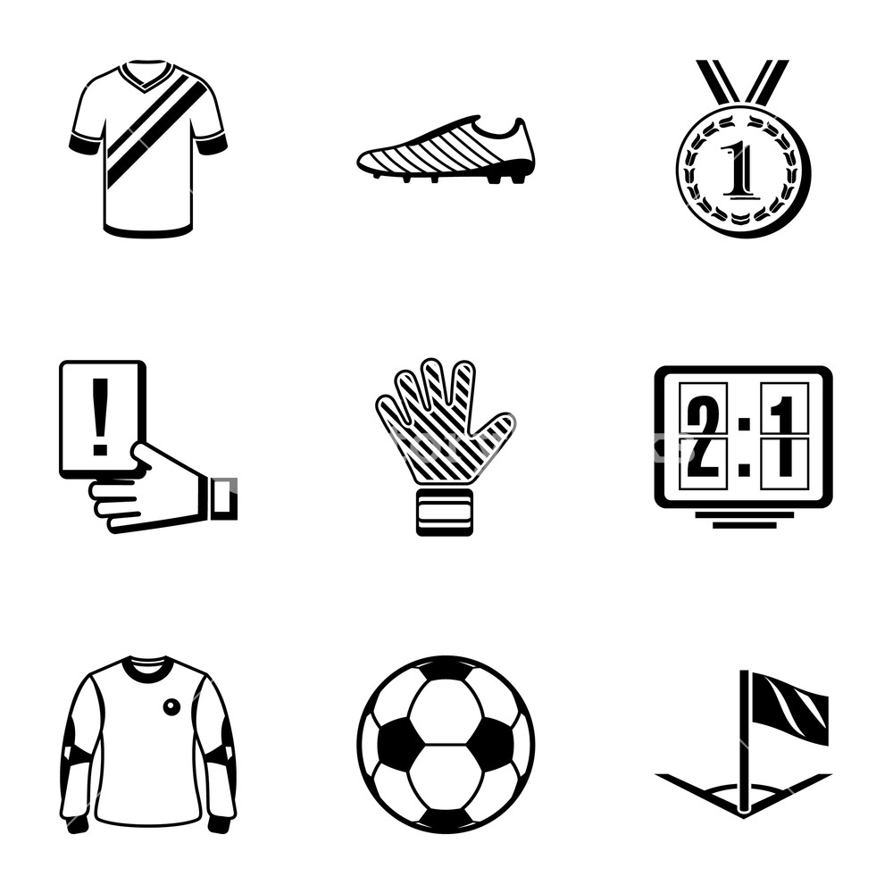 Soccer Icons Set Simple Set Of Soccer Vector Icons For Web 1000x1000 Soccer Icons Set Simple Set Of Soccer Vector Icons For Web