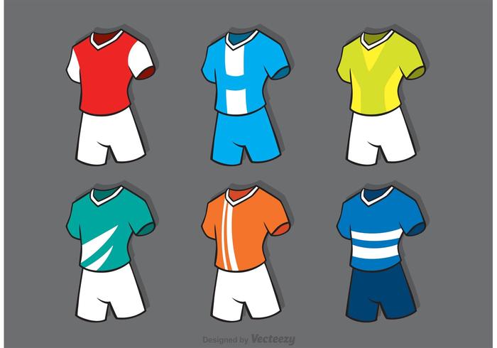 700x490 Various Soccer Sports Jersey Vectors