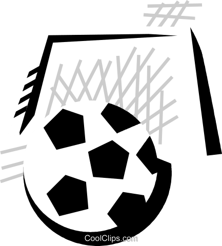 Soccer Ball With Soccer Net Royalty Free Vector Clip Art 433x480 Soccer Ball With Soccer Net Royalty Free Vector Clip Art