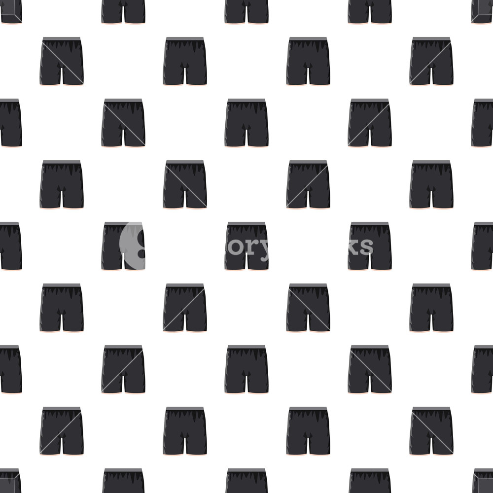 1000x1000 Black Soccer Shorts Pattern Seamless Repeat In Cartoon Style