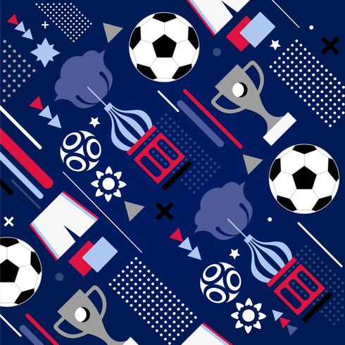 490x490 Vector Soccer World Cup Pattern Background