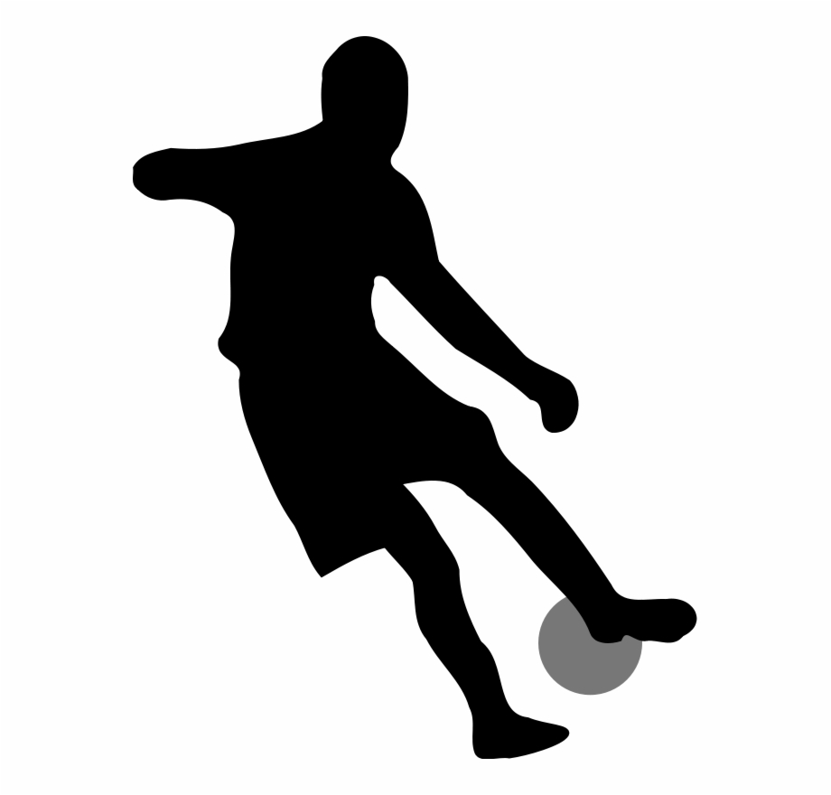 920x880 Soccer Player Dribbling Silhouette Free Vector
