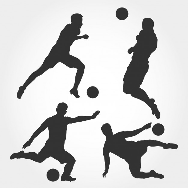 626x626 Soccer Player Silhouette Vector Premium Download