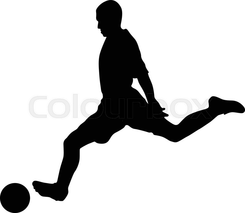 800x697 Soccer Player Silhouette Vector Stock Vector Colourbox