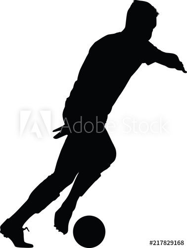 378x500 Soccer Player Silhouette Vector