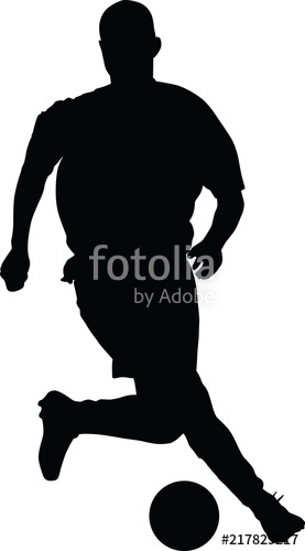 277x500 Soccer Player Silhouette Vector Stock Image And Royalty Free