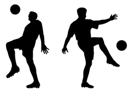 260x182 Download Soccer Player Silhouette Vector Clipart Football Player