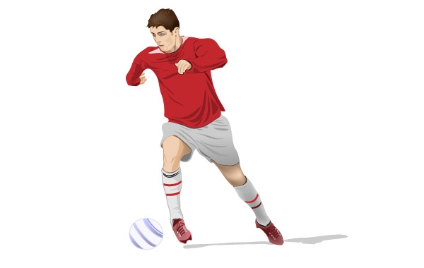 600x380 Free Download Of Soccer Player Vector Vector Graphic