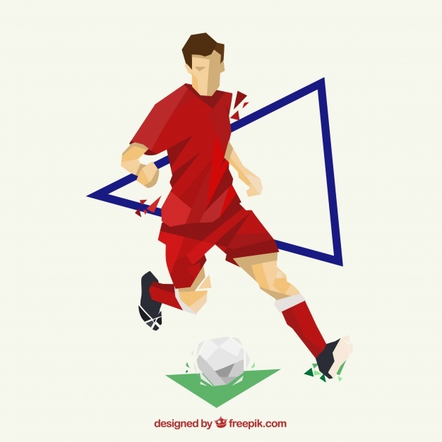 626x626 Soccer Player Background In Abstract Style Vector Free Download