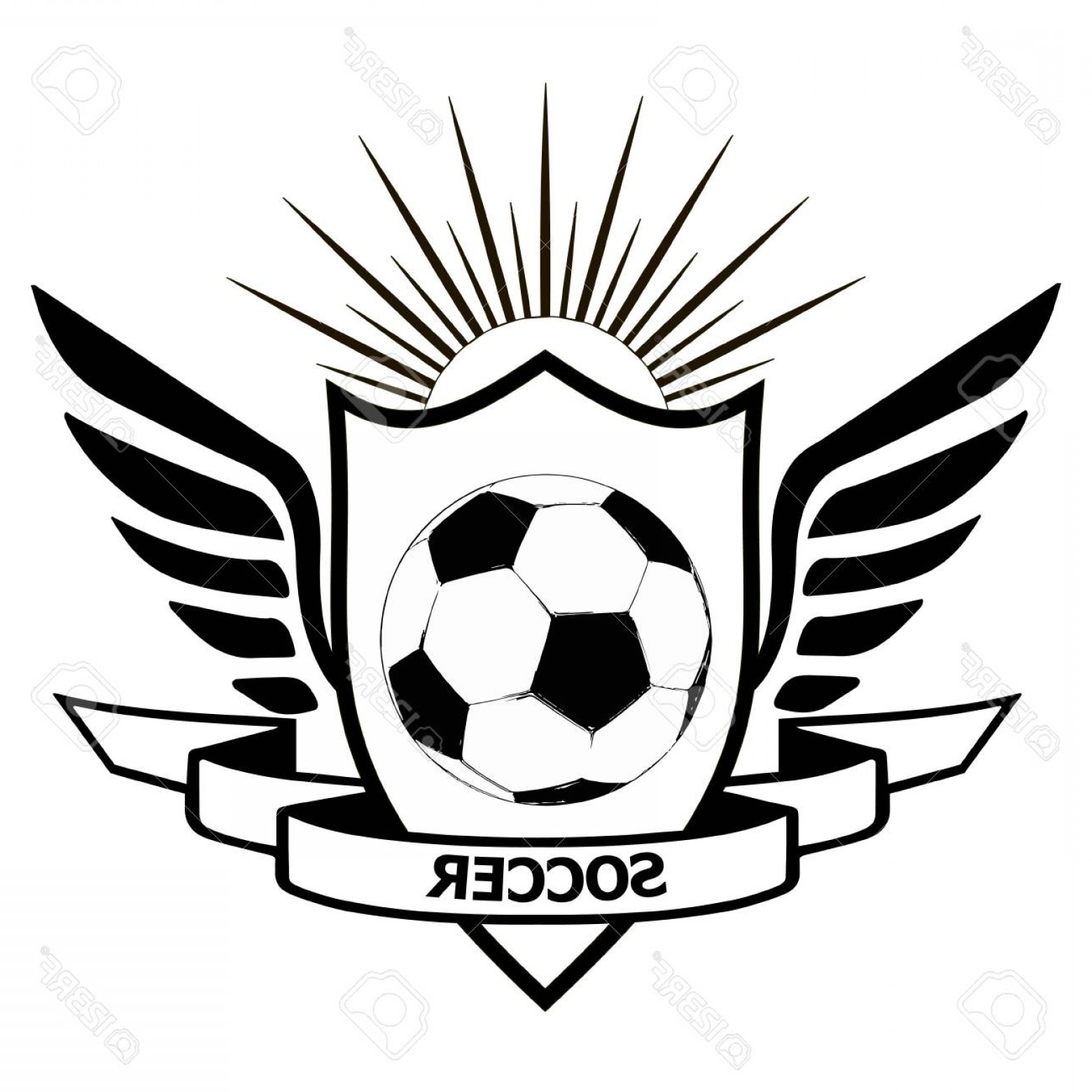 1560x1560 Black An White Vector Soccer Shield Cultracing