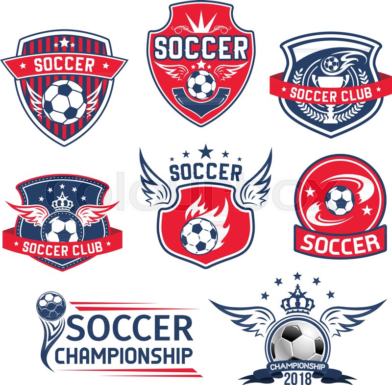 800x786 Soccer Club Badges Or Football Stock Vector Colourbox