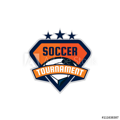 500x500 Football Logo Design Soccer Shield Vector Illustration