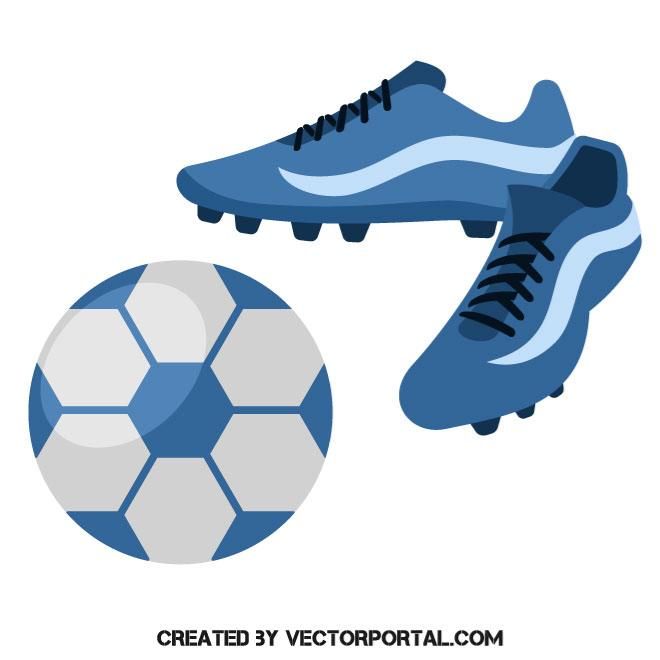 660x660 Soccer Cleats And A Ball Vector Image Sports Free Vectors