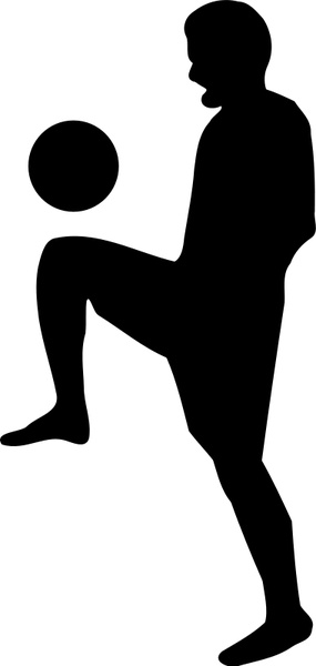 285x600 Freestyle Soccer Silhouette Free Vector In Open Office Drawing