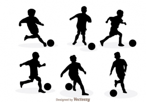 285x200 Soccer Silhouette Free Vector Graphic Art Free Download