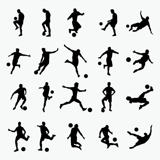 Soccer Silhouette Vector at Vectorified.com | Collection of Soccer ...