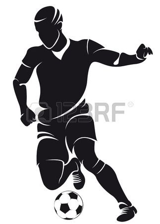 323x450 Stock Vector Silhouette Soccer Players, Soccer Poster