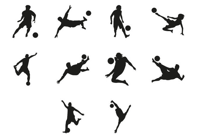 632x443 Free Beach Soccer Silhouettes Vector Free Vector Download