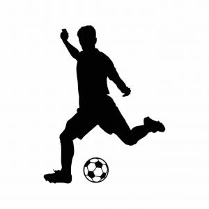 300x300 Photostock Vector Soccer Women Silhouette Girl Play Soccer Vector