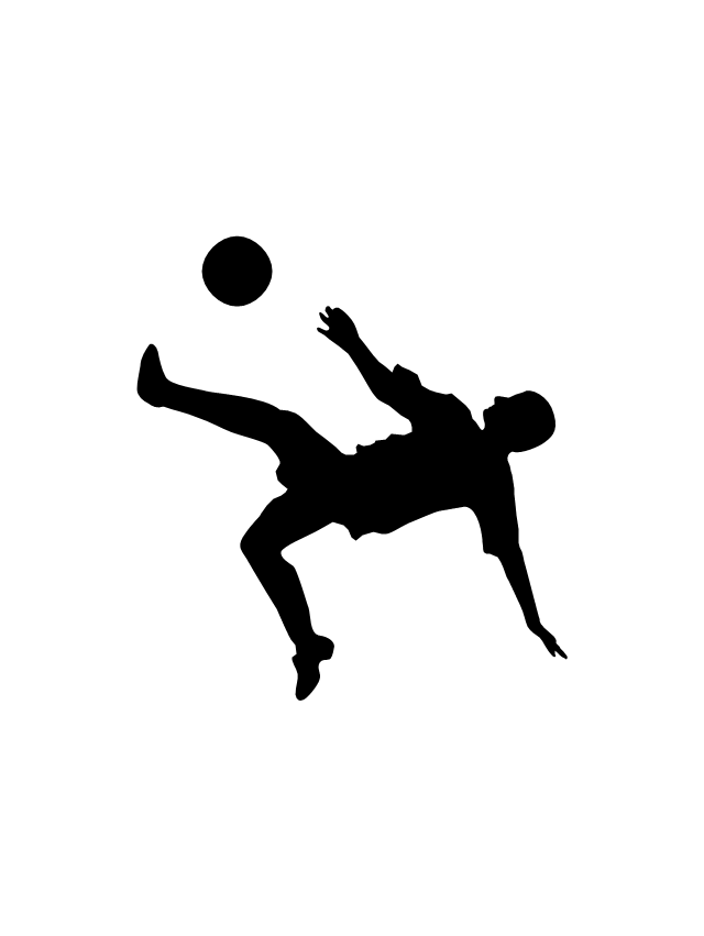 640x851 Soccer Football Silhouette