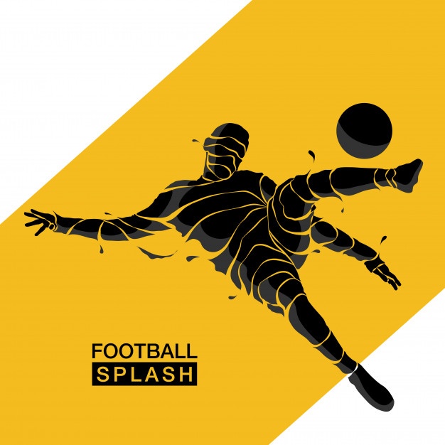 626x626 Soccer Silhouette Set Vector Free Download