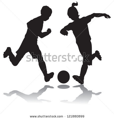 450x470 Little Girls Soccer Clipart Silhouette Free Cliparts Download