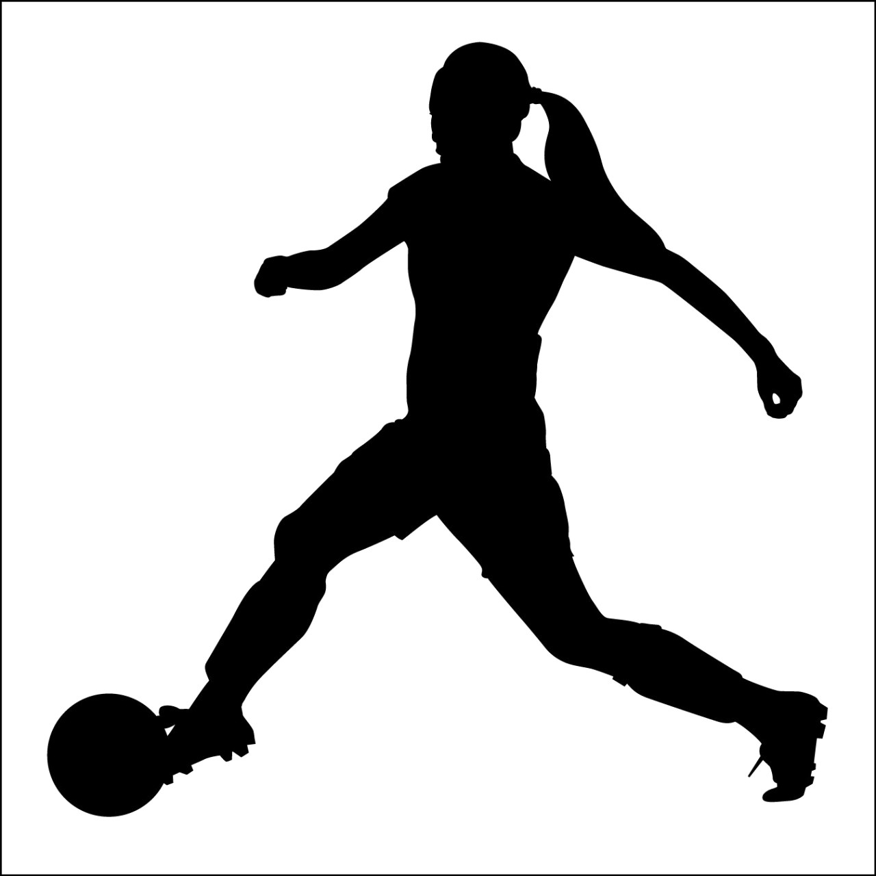 1280x1280 Football Silhouette Free Clipart Download Soccer Clip Art