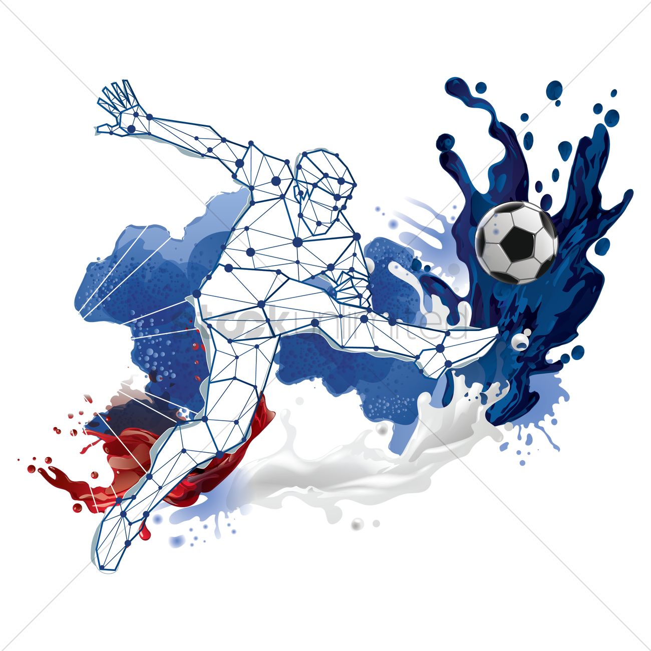 Абстрактный рисунок футбол