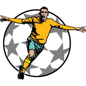 300x300 Goal Celebration Soccer Vector Illustrator Vector Free, Clip
