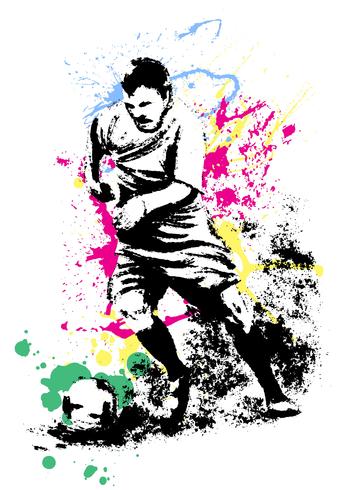 346x490 Abstract Soccer Player In Action