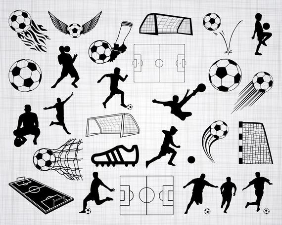 570x456 Soccer Bundle Soccer Soccer Clipart Soccer Cut Etsy