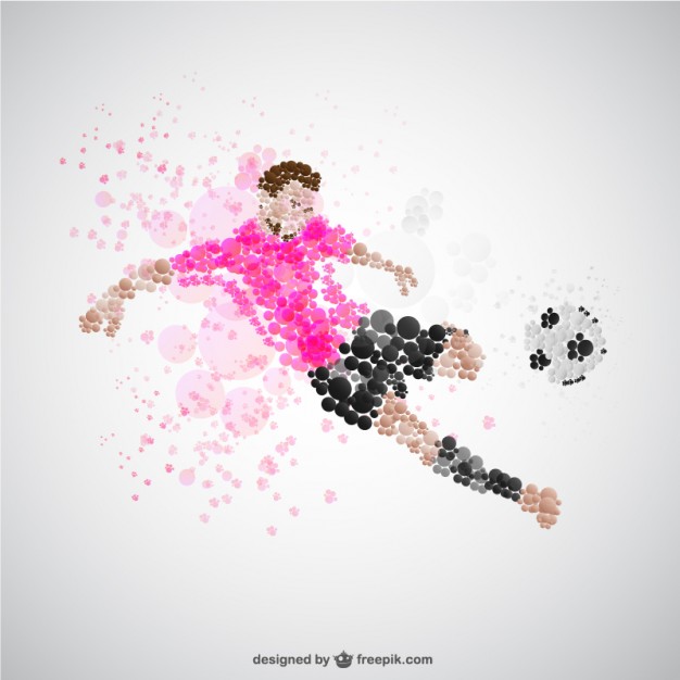 626x626 Soccer Player Kick Vector Vector Free Download