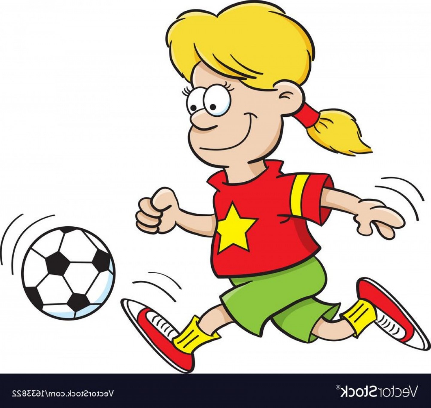 1440x1363 Top Cartoon Girl Playing Soccer Vector Drawing Newwaysys