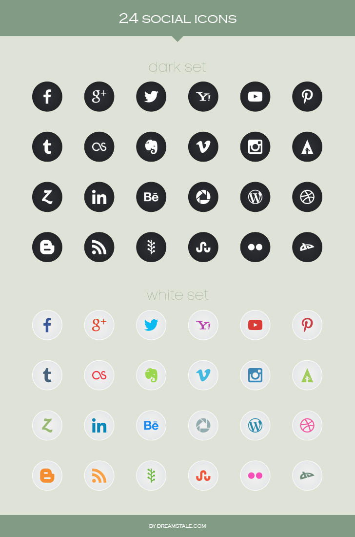 728x1100 Free Download Vector Social Icons