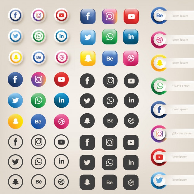 626x625 Social Media Icons Vectors, Photos And Free Download