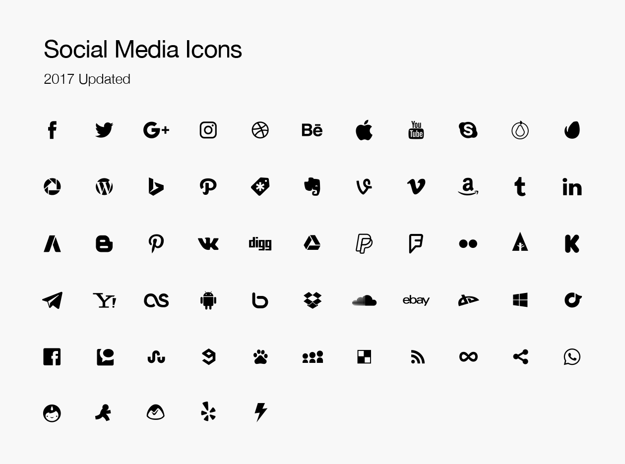 1260x936 Vector Social Media Icons