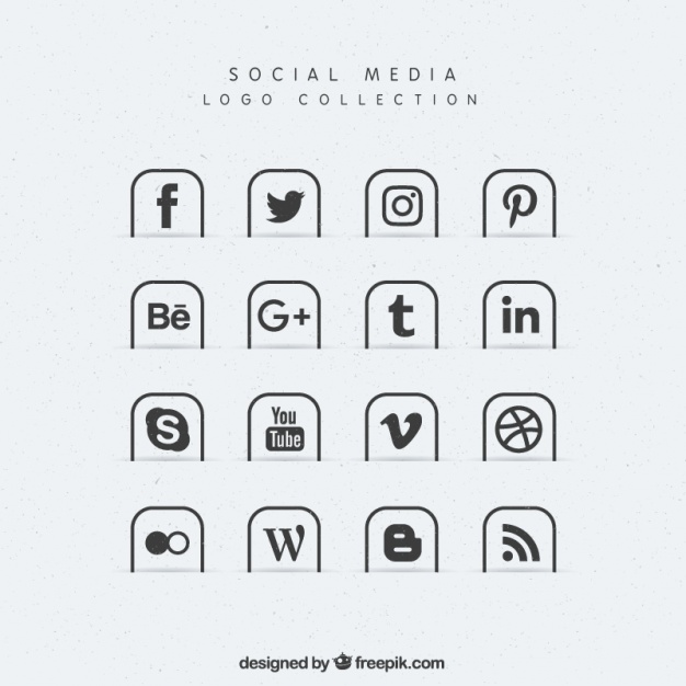 626x626 Collection Of Social Media Icons Vector Free Download