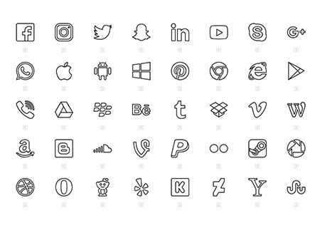 450x316 Minimal Social Media Icons Free Icons Social Media Icons