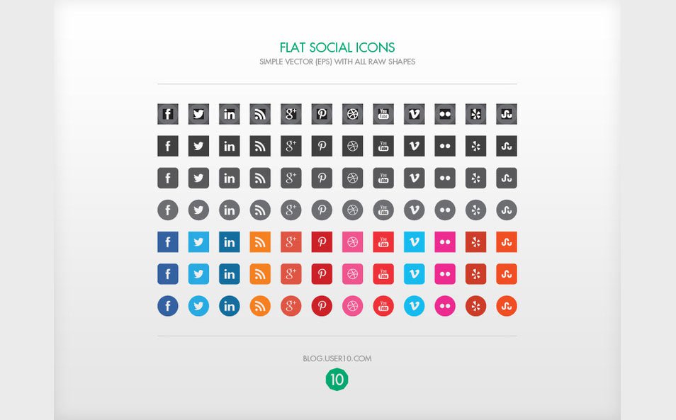 954x593 High Quality Free Social Media Icon Sets
