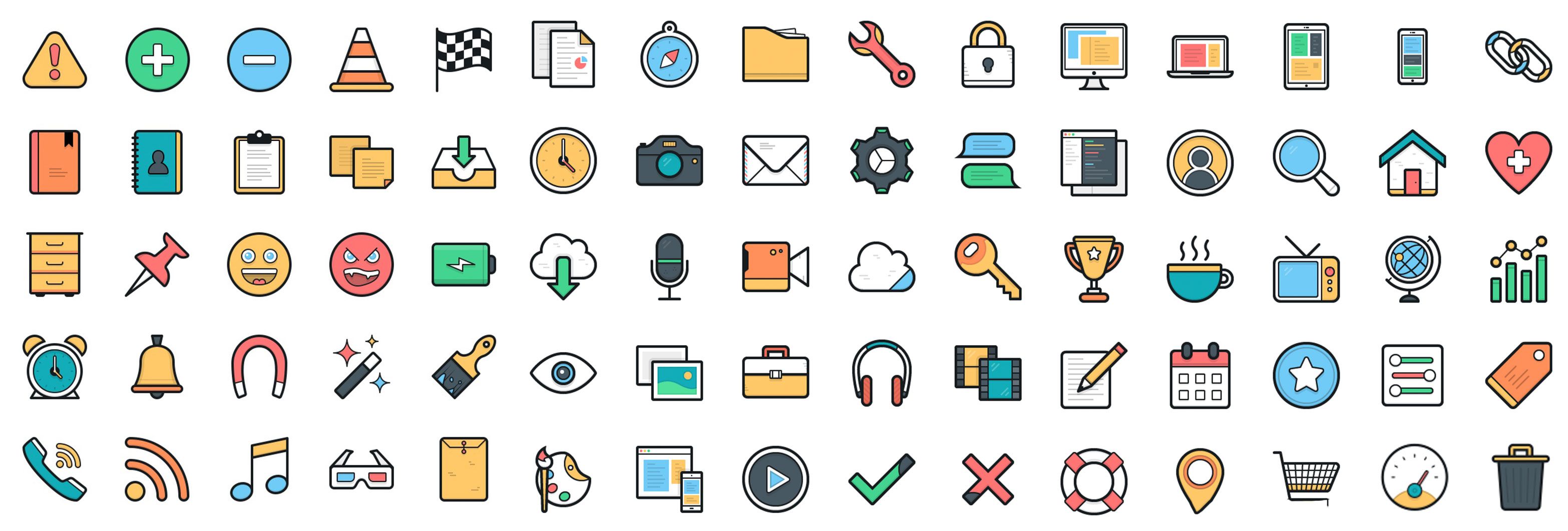 3132x1060 Download Free Vector Icons